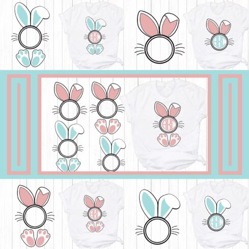 Easter Bunny Ear svg Bunny frame svg, eps, dxf.