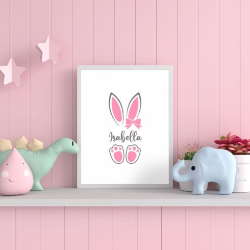 Easter Monogram| Baby Bunny Ears SVG.
