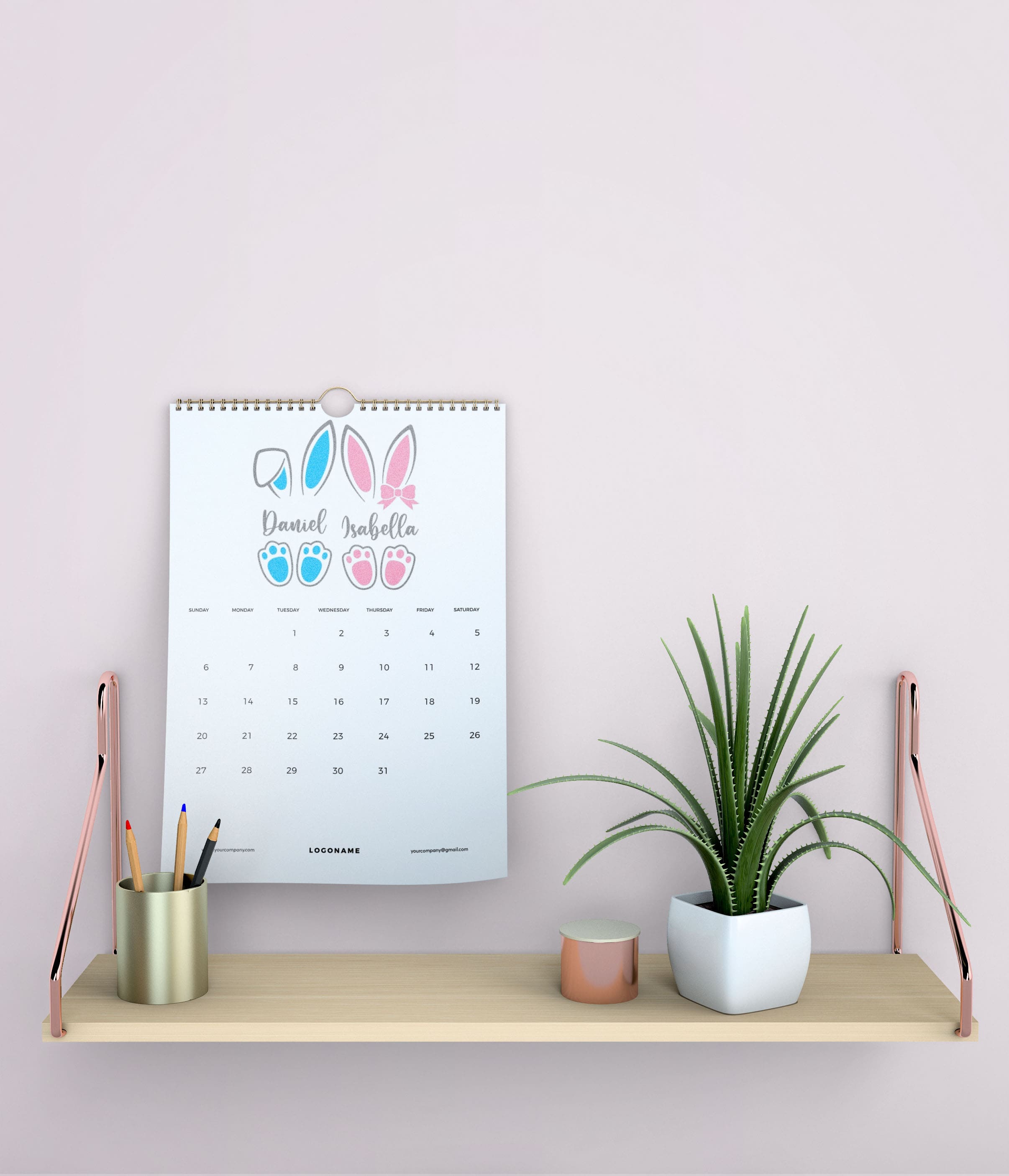 Easter Monogram| Baby Bunny Ears SVG - calendar.