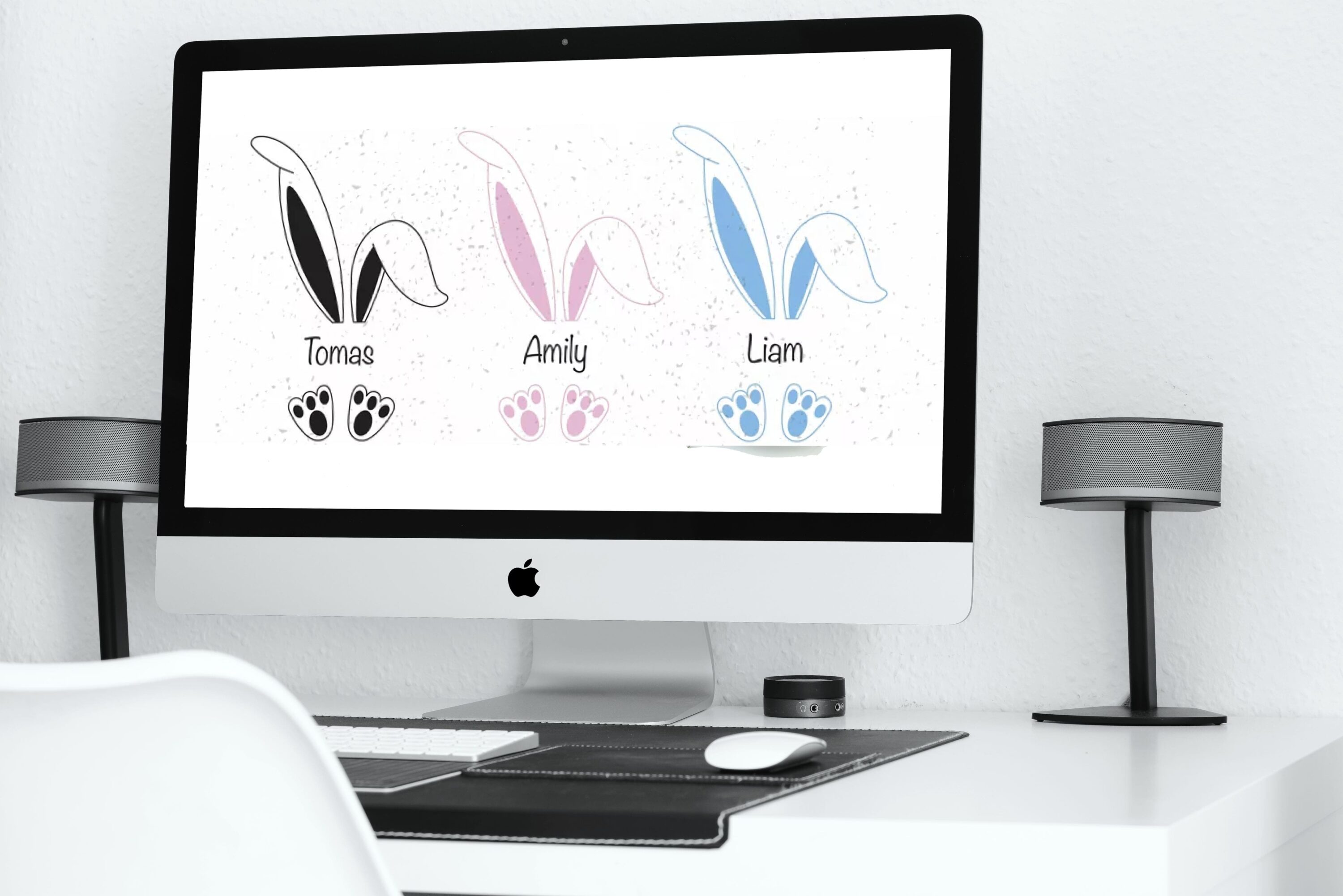 Easter SVG, Easter Bunny Ears SVG, Baby Easter Bunny - desktop.