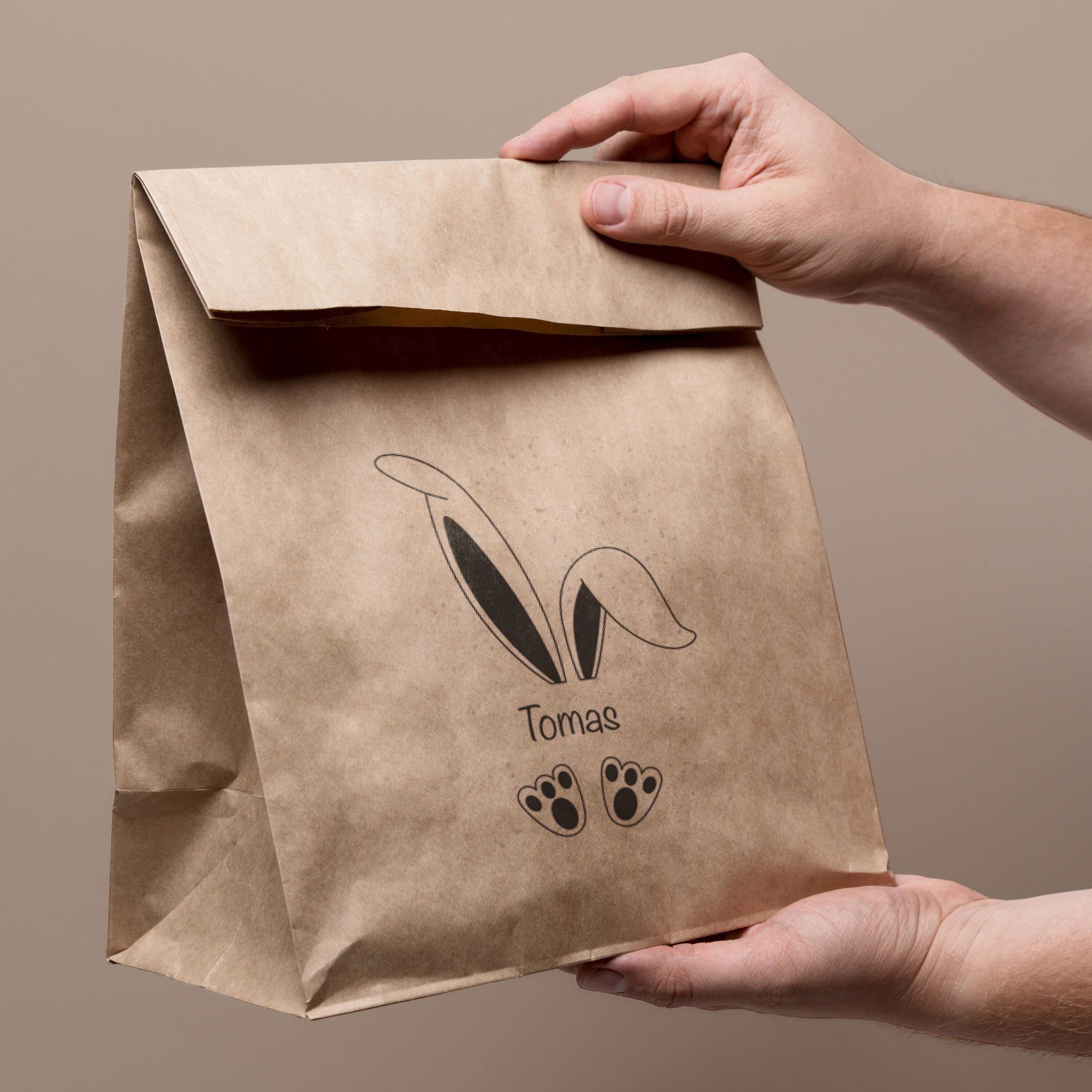 Easter SVG, Easter Bunny Ears SVG, Baby Easter Bunny - paper bag.