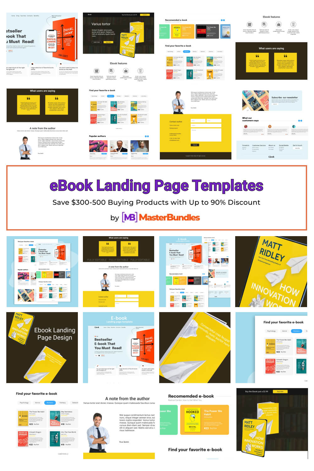 ebook landing page templates pinterest image.