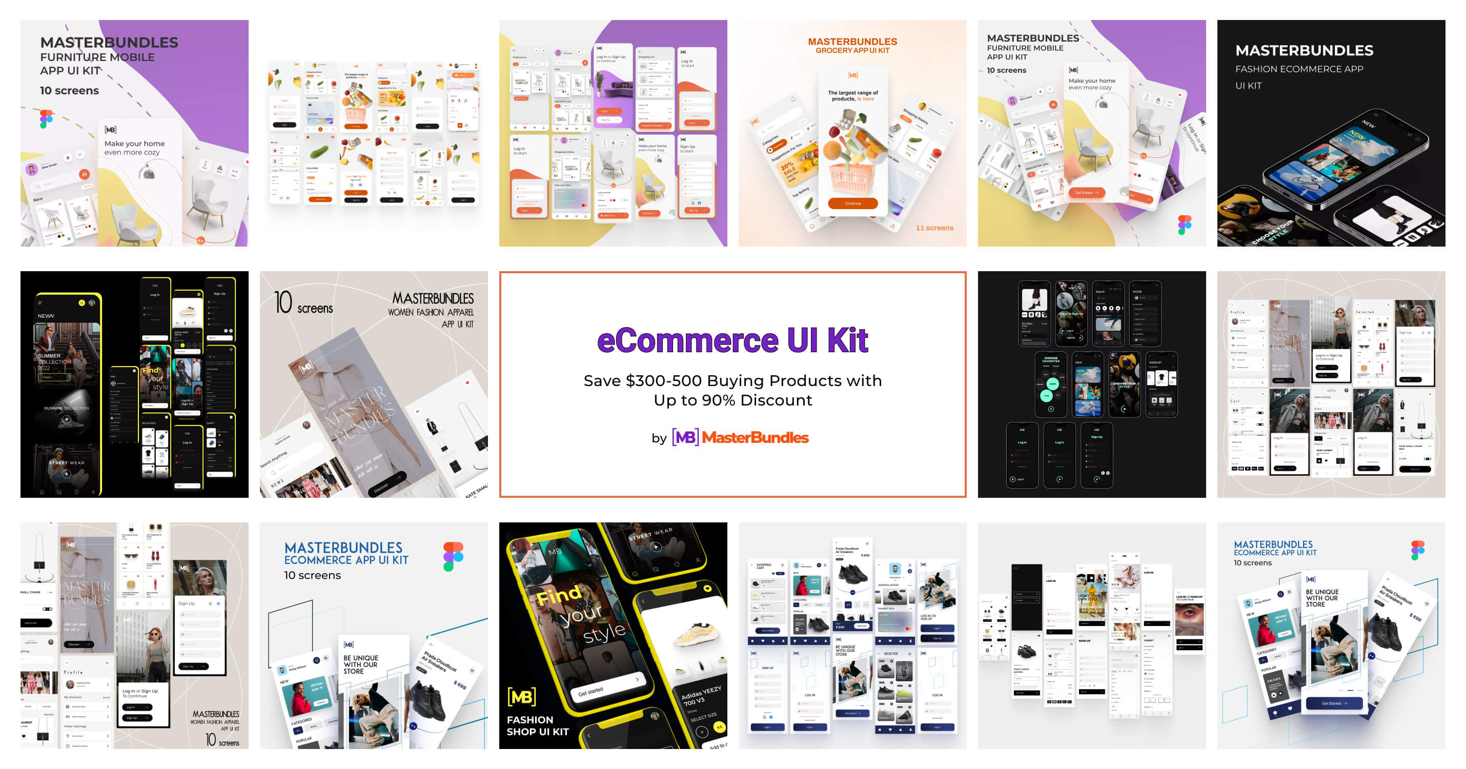45+ eCommerce UI Kit 2025 - MasterBundles
