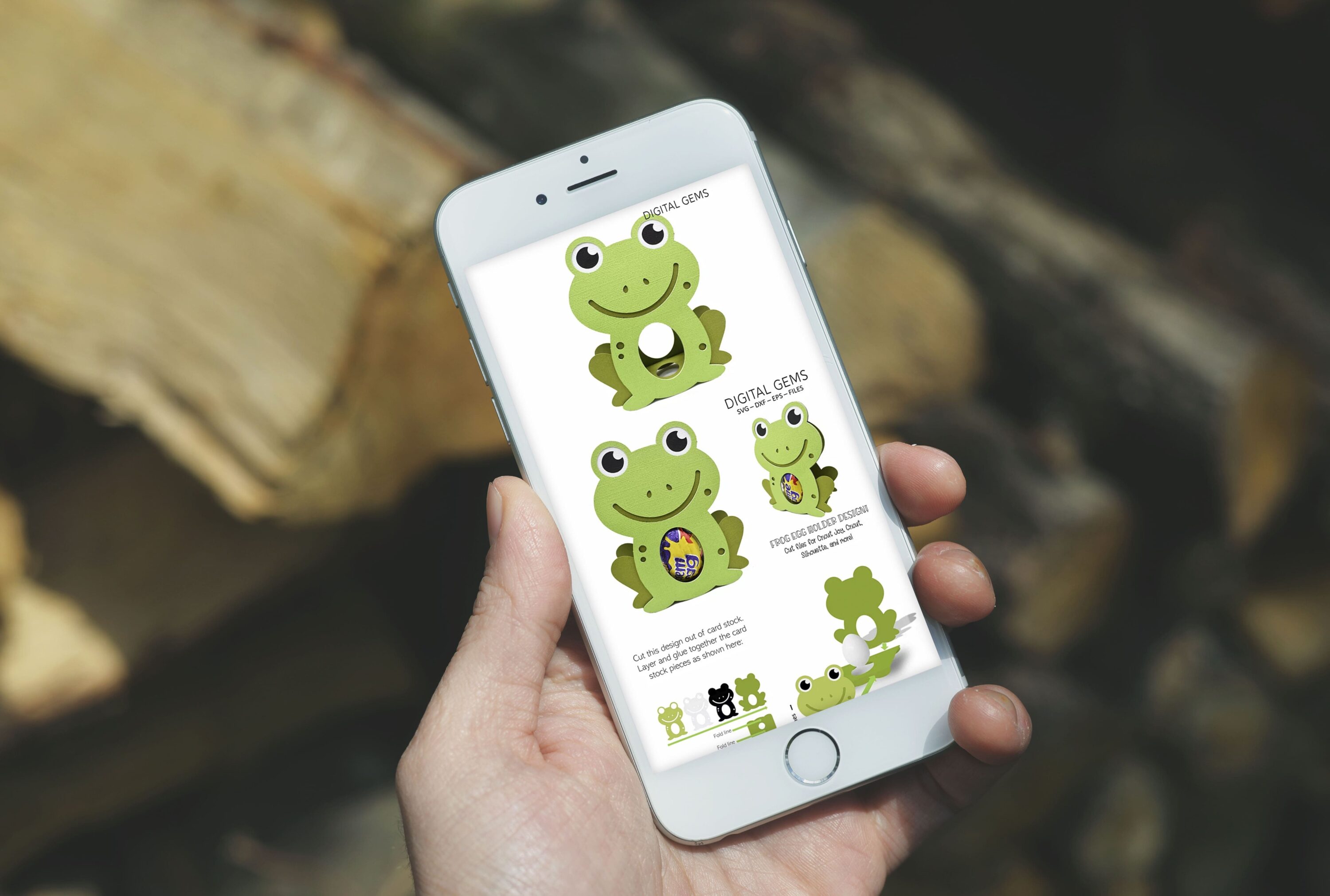 Egg Holder SVG - smartphone preview.