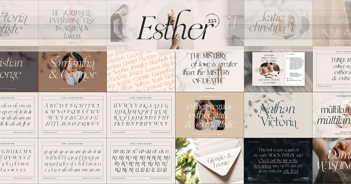 Le Livre d'Esther, Lior éditions - Fonts In Use