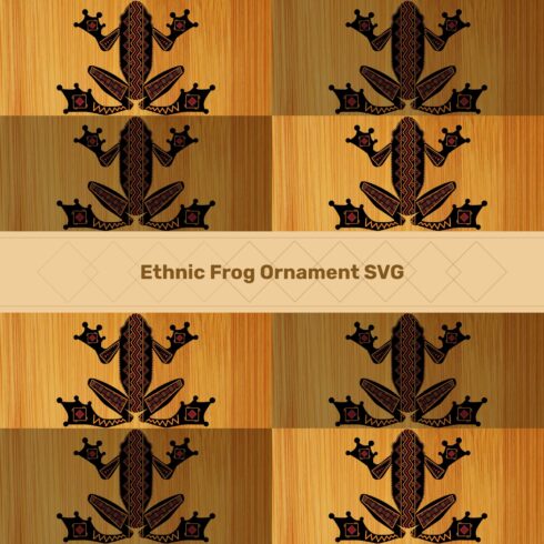 Ethnic frog ornament - main image preview.