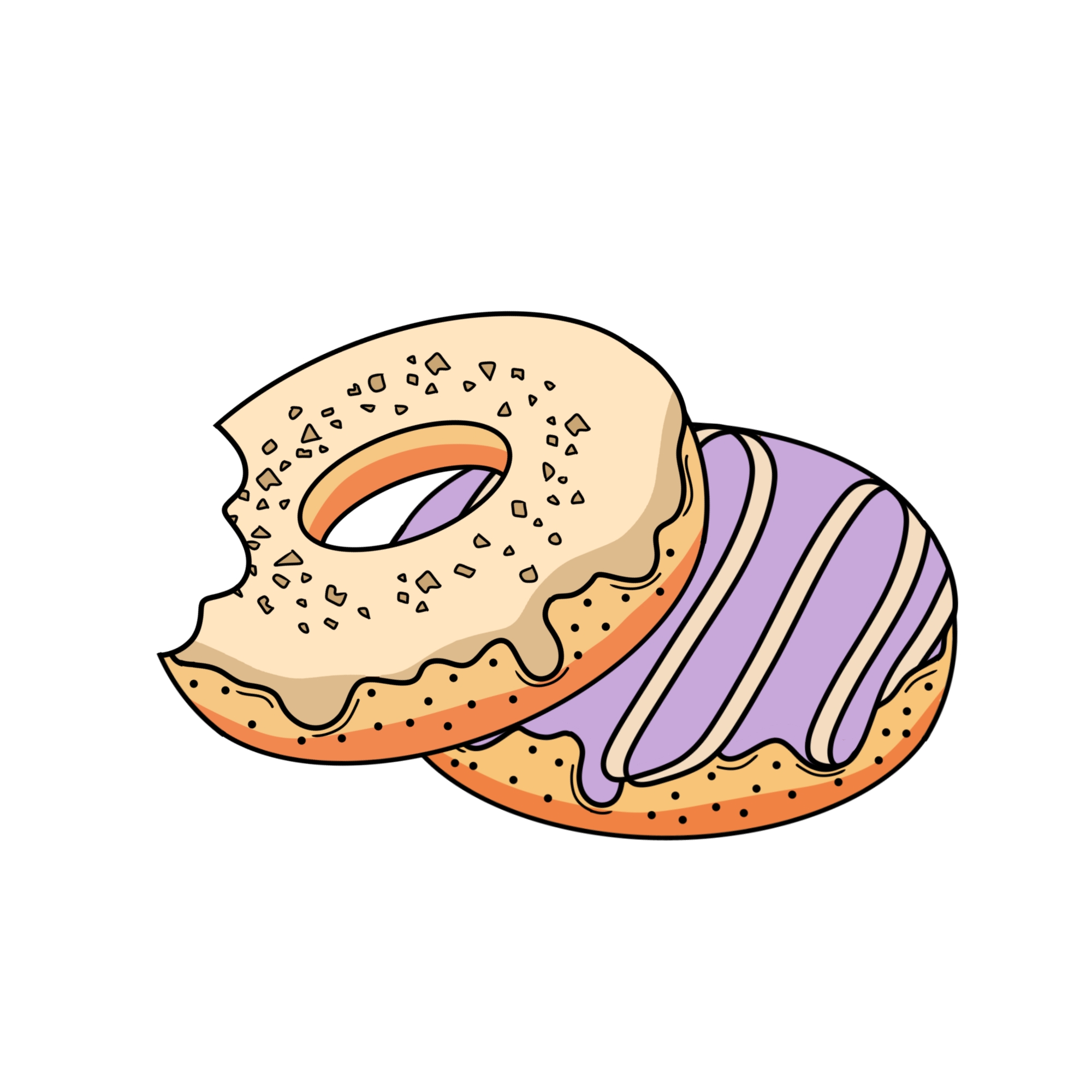 7 Donut Sticker Pack preview image.