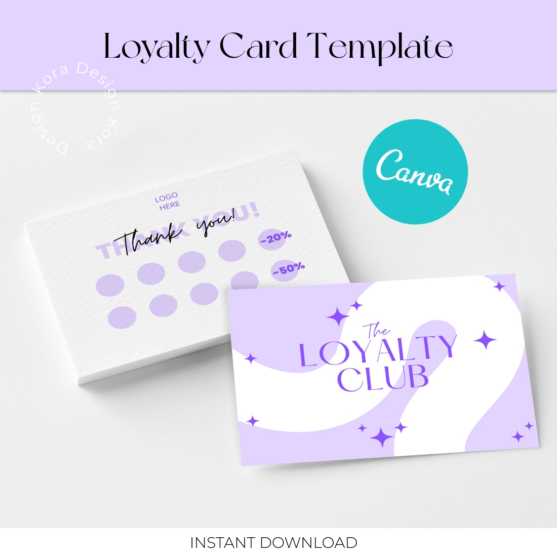 Printable Loyalty Card Template cover image.