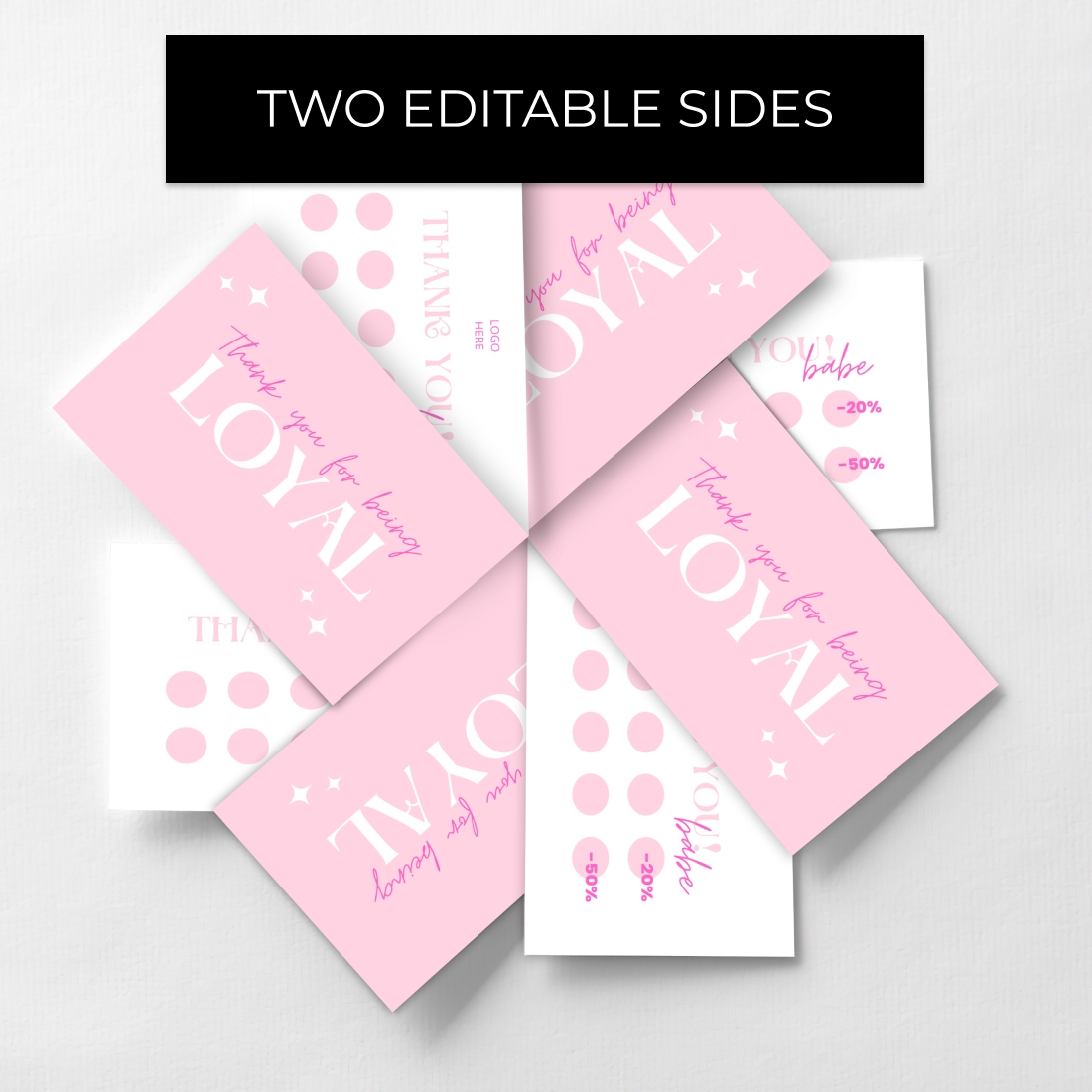 Printable Loyalty Card Template Canva facebook image.