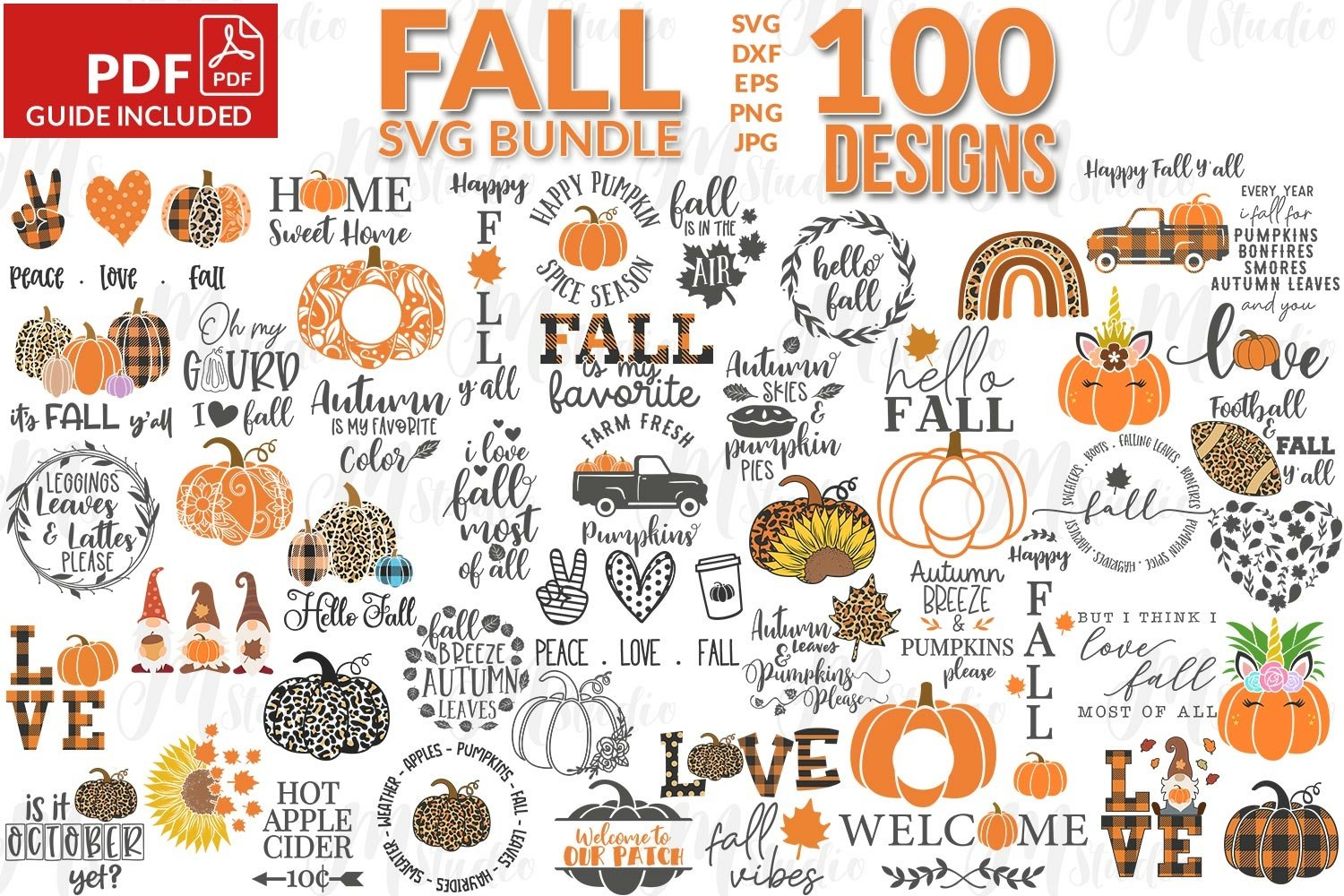 Cover image of Fall SVG Bundle.