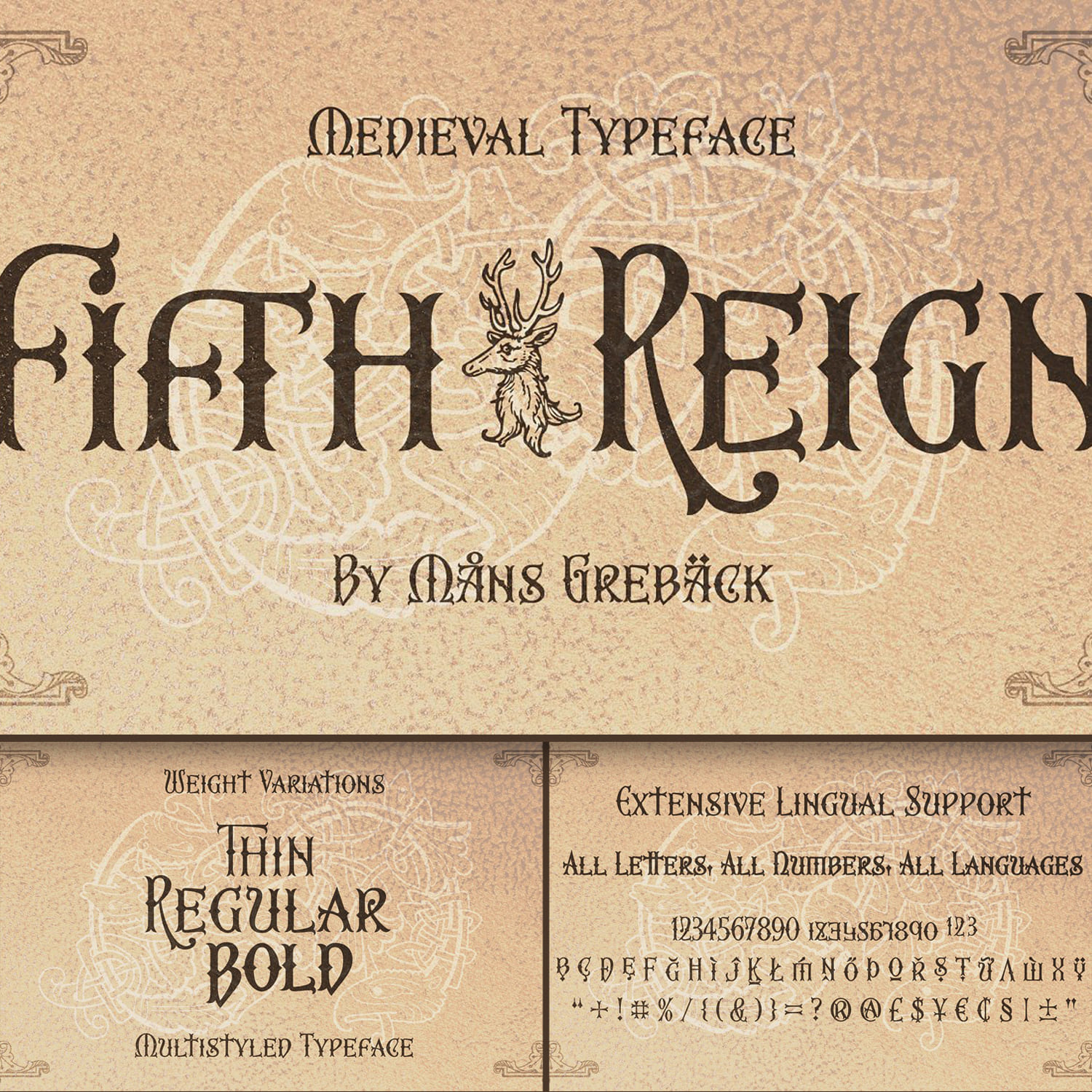 Fifth Reign – Decorative Typeface! cover.