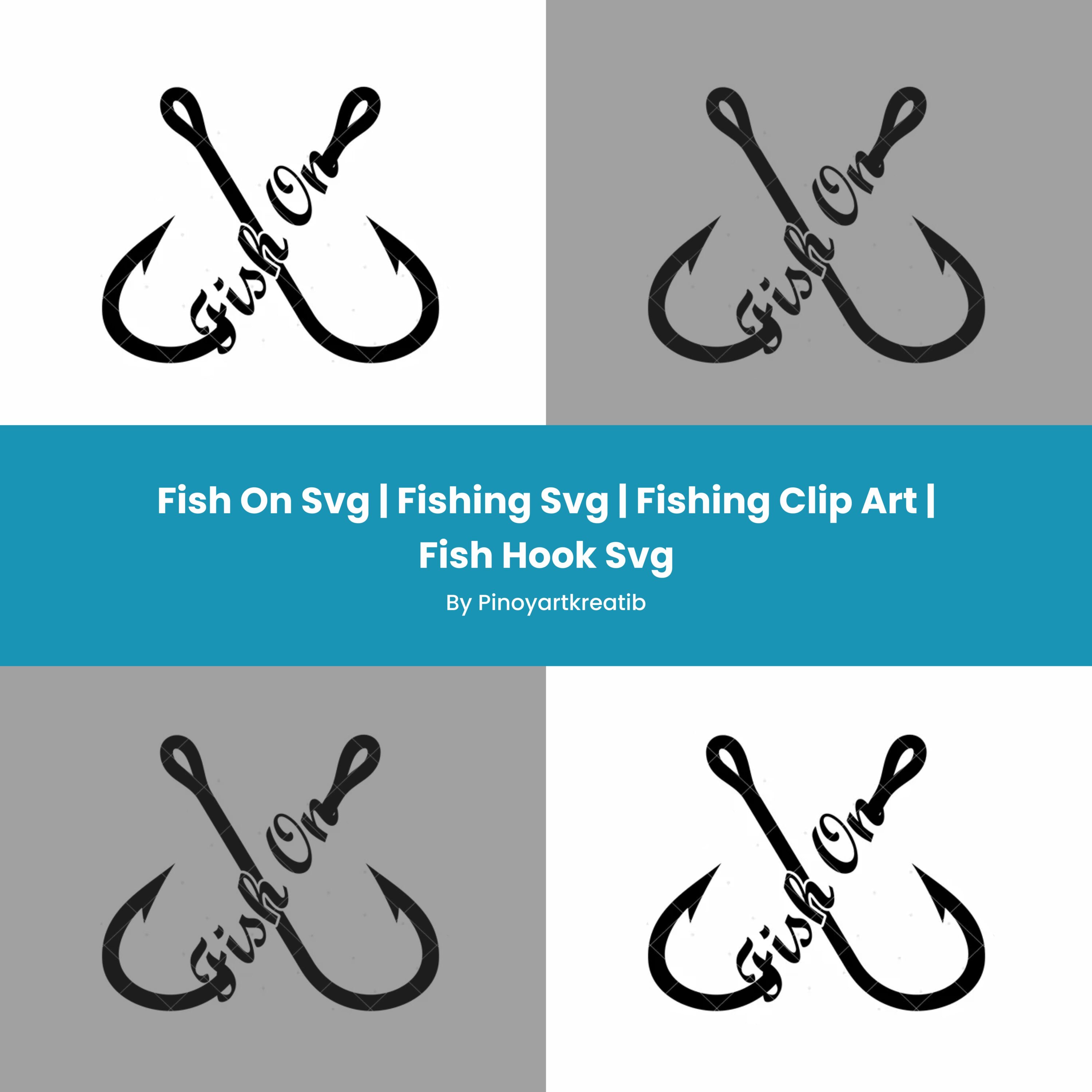 Fish On Svg | Fishing Svg | Fishing Clip Art | Fish Hook Svg.