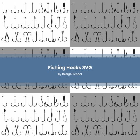 fishing hooks svg cover.