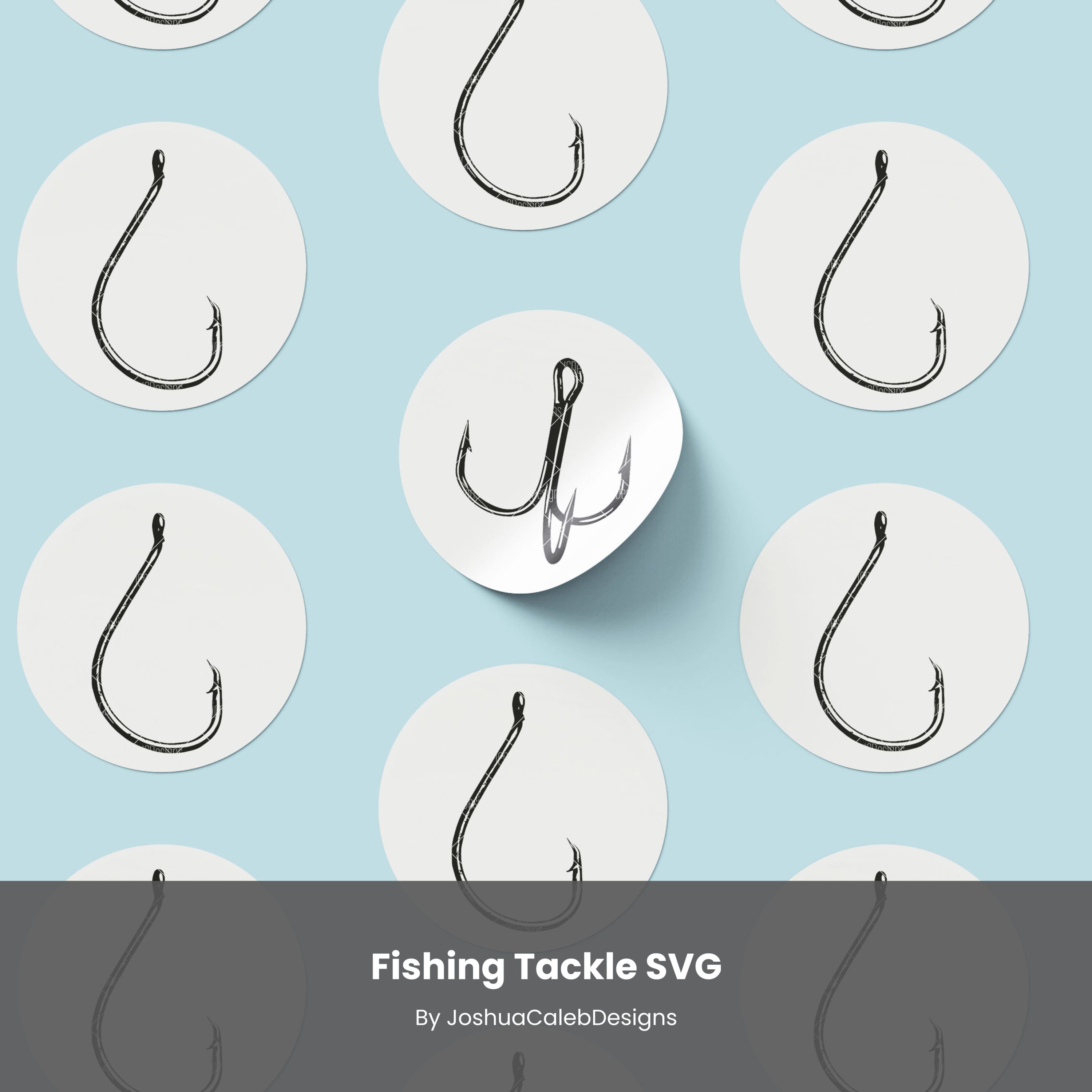 Fishing Tackle SVG - Fish Hooks Svg cover.