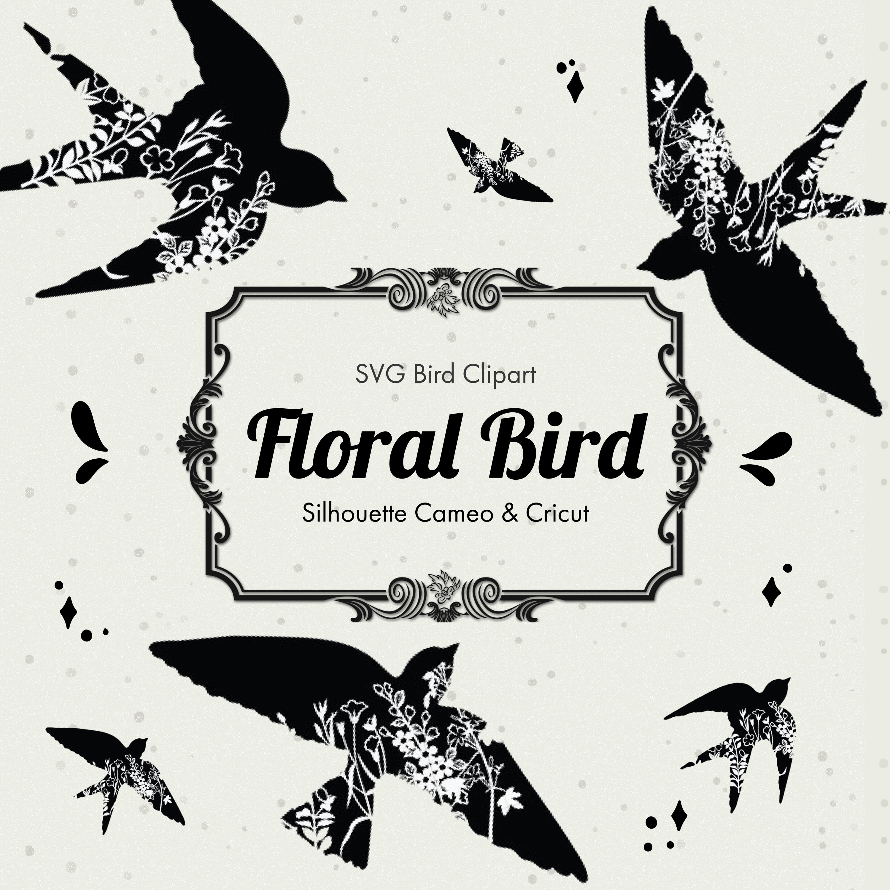 Floral Birds SVG - main image preview.
