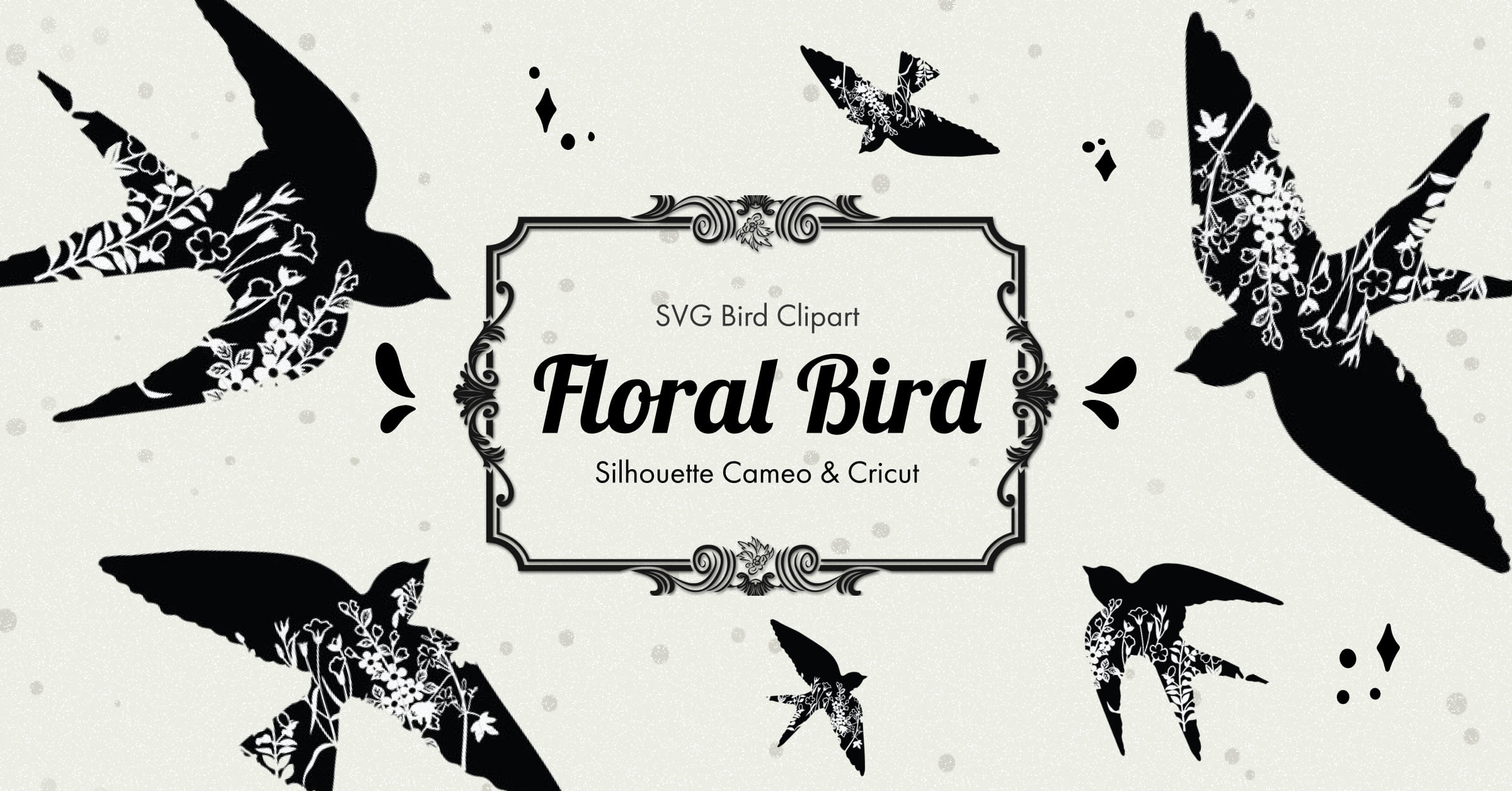 Floral Bird SVG - Facebook page preview.