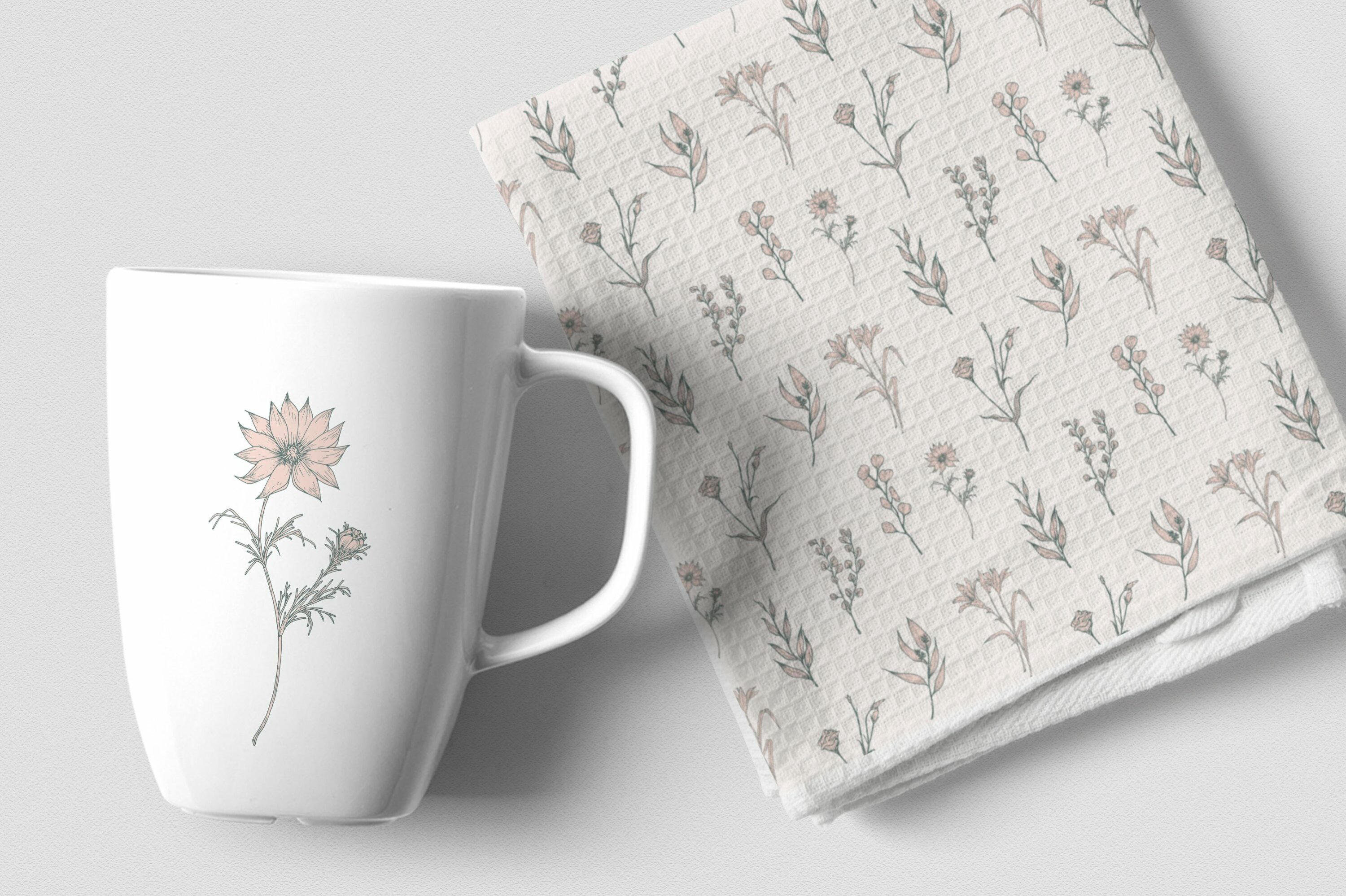 Use this floral collection for the different textures.