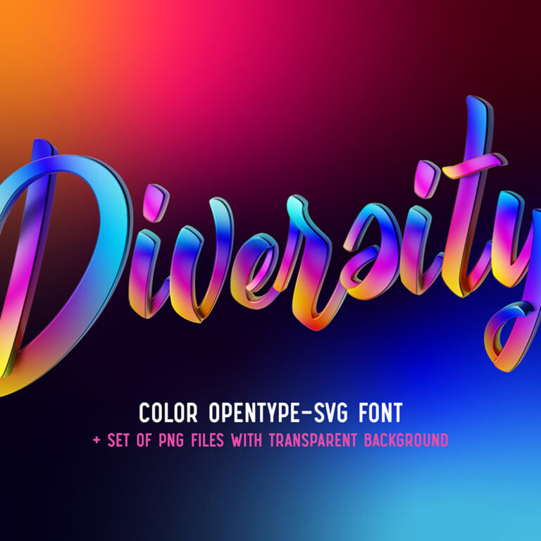 Diversity – Color Bitmap Font - Masterbundles