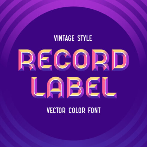 Record Label - Color Vector Font cover image.
