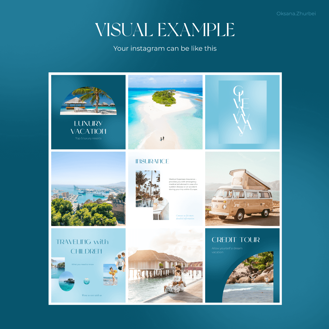Luxury Instagram Post Template CANVA previews.