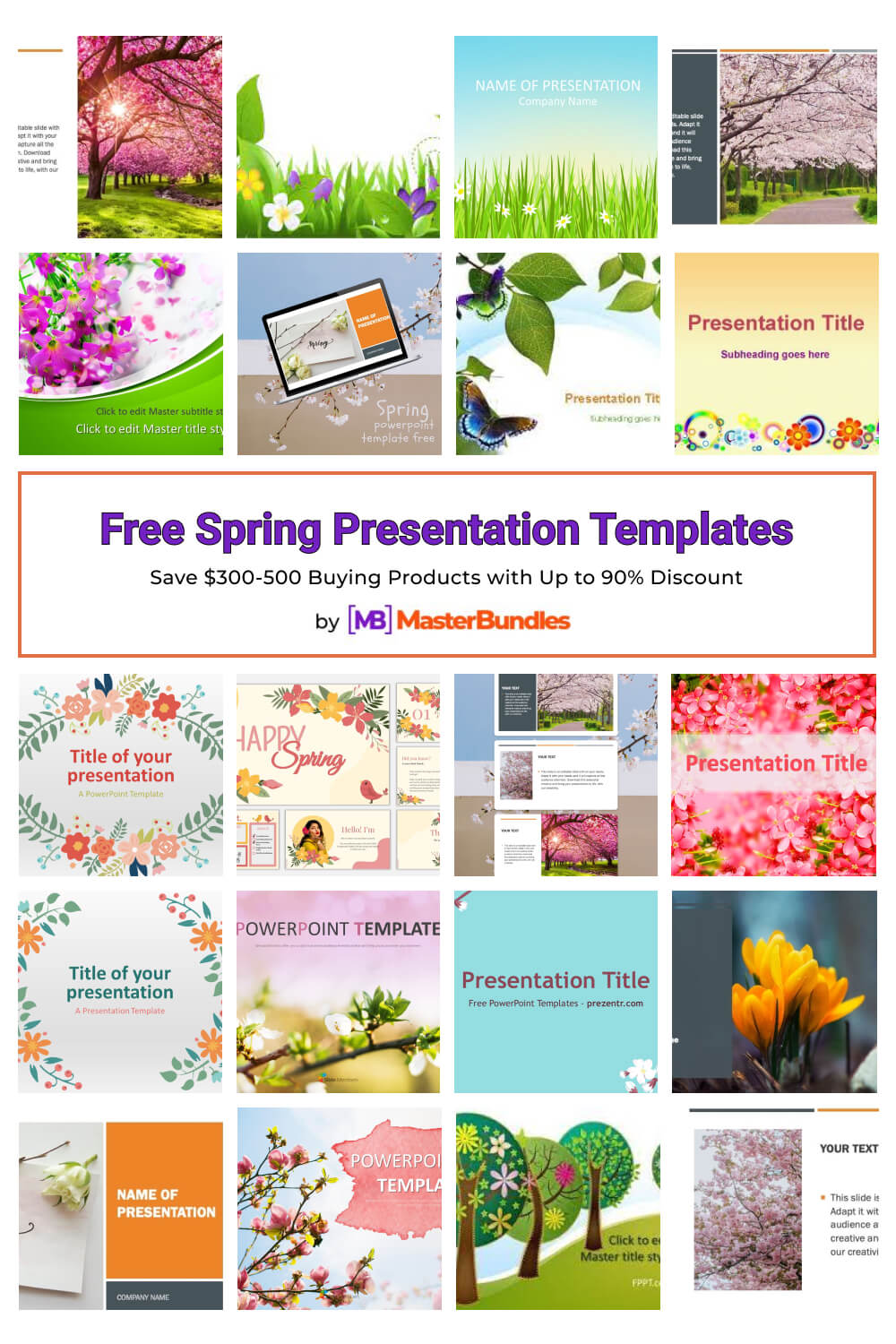 free spring presentation templates pinterest image.
