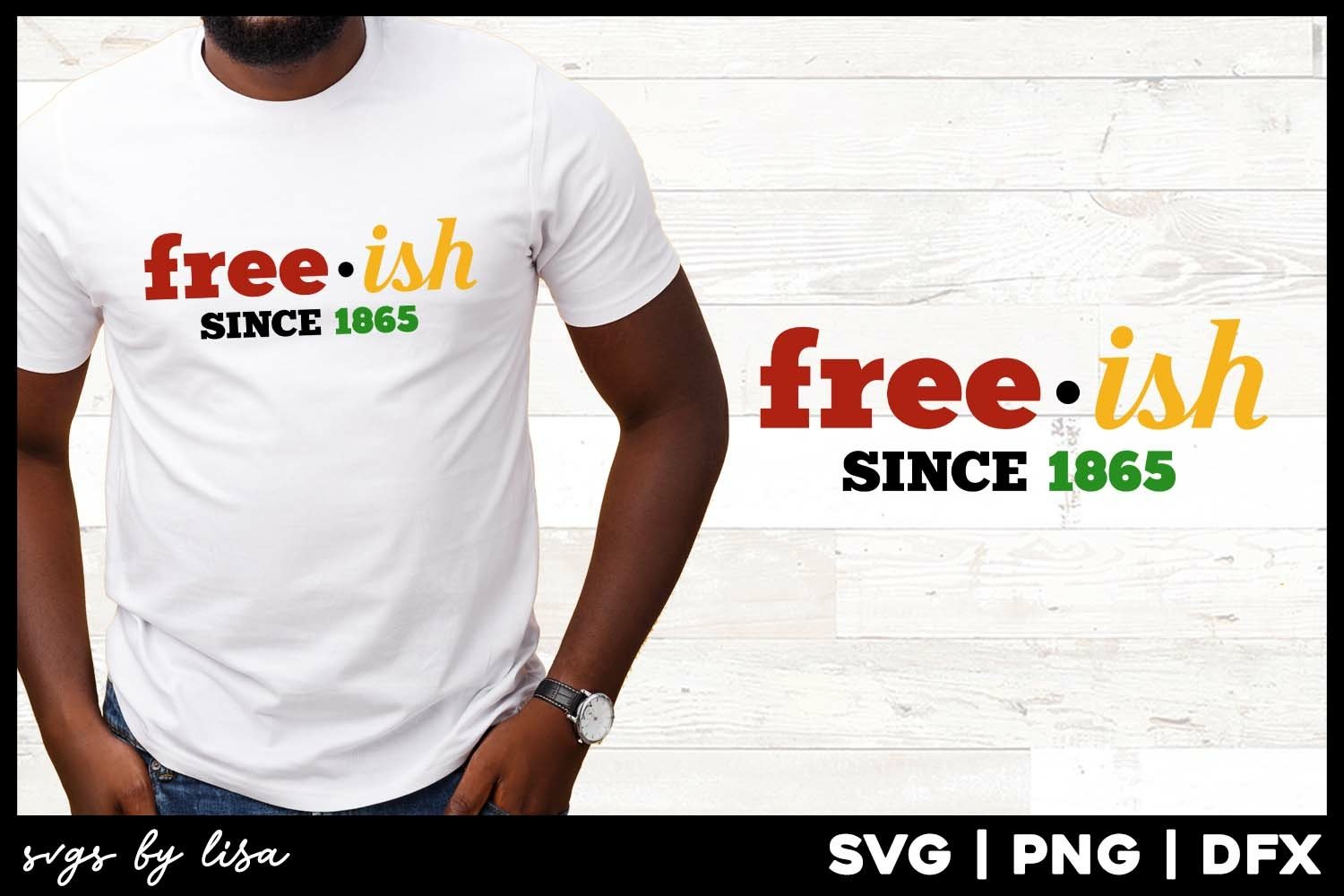 Free-ish since 1865 - colorful print.