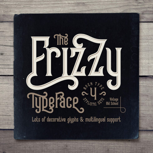 Frizzy Vintage Font cover image.