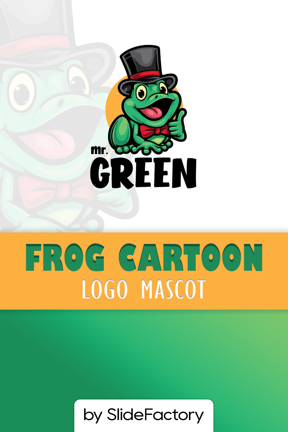 Interesting frog in an mascot style.