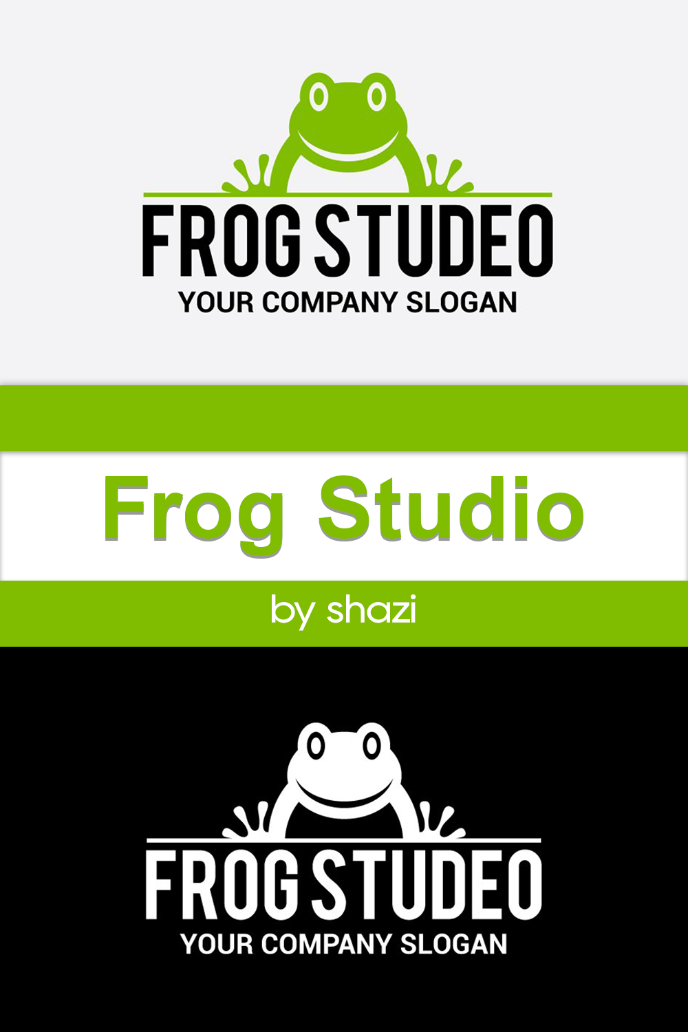 Some options of the frog logos.