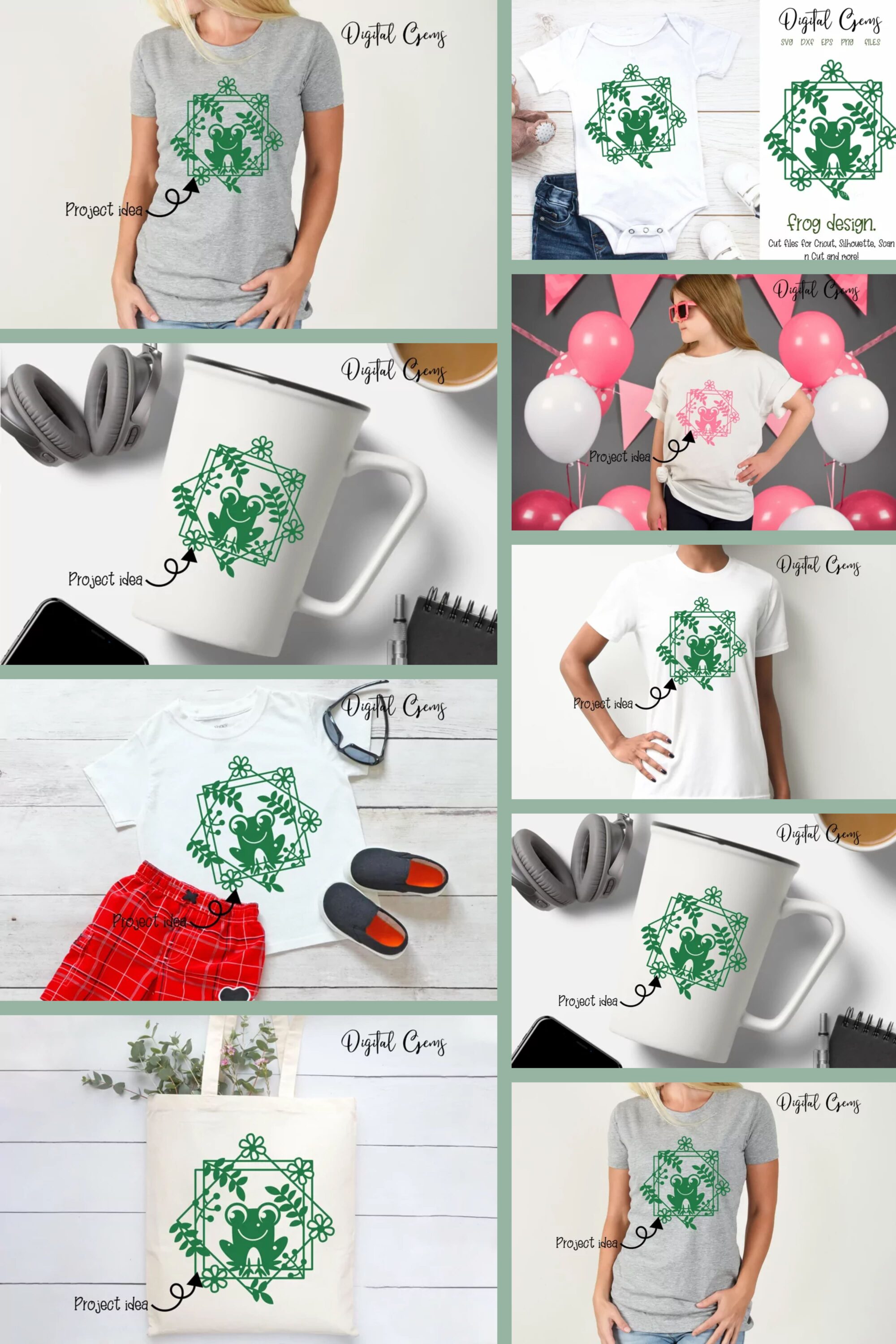 Collage of photos showing how to make a t - shirt.