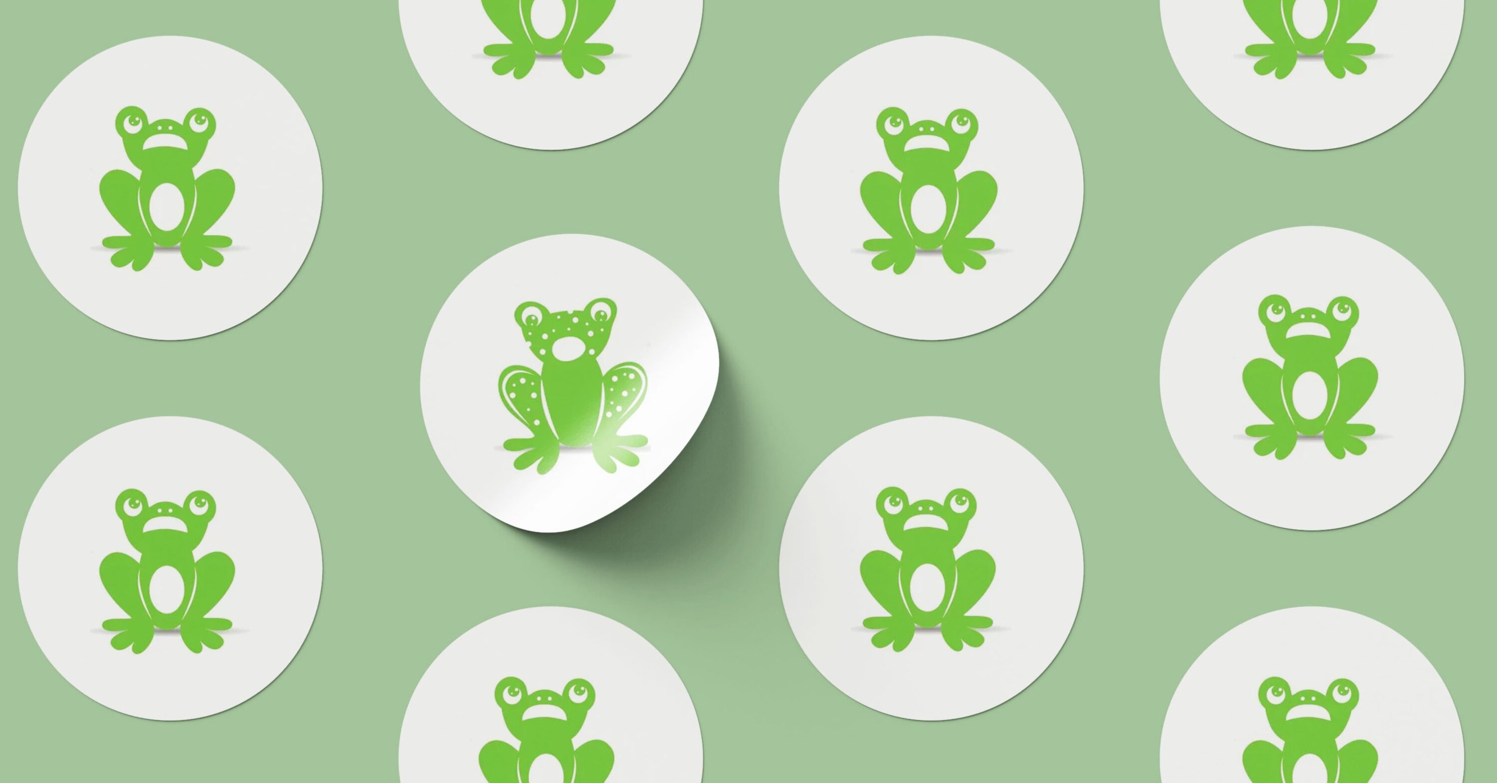 Diverse of frog graphic elements.