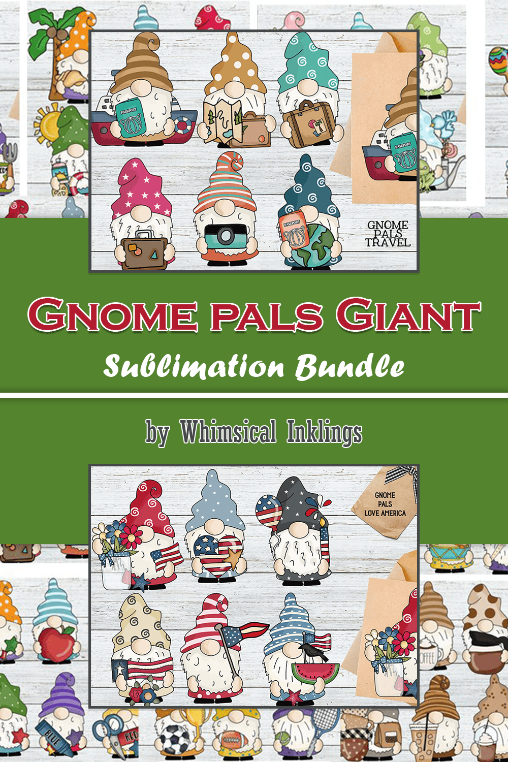 Gnome pals Giant Sublimation Bundle - pinterest image preview.