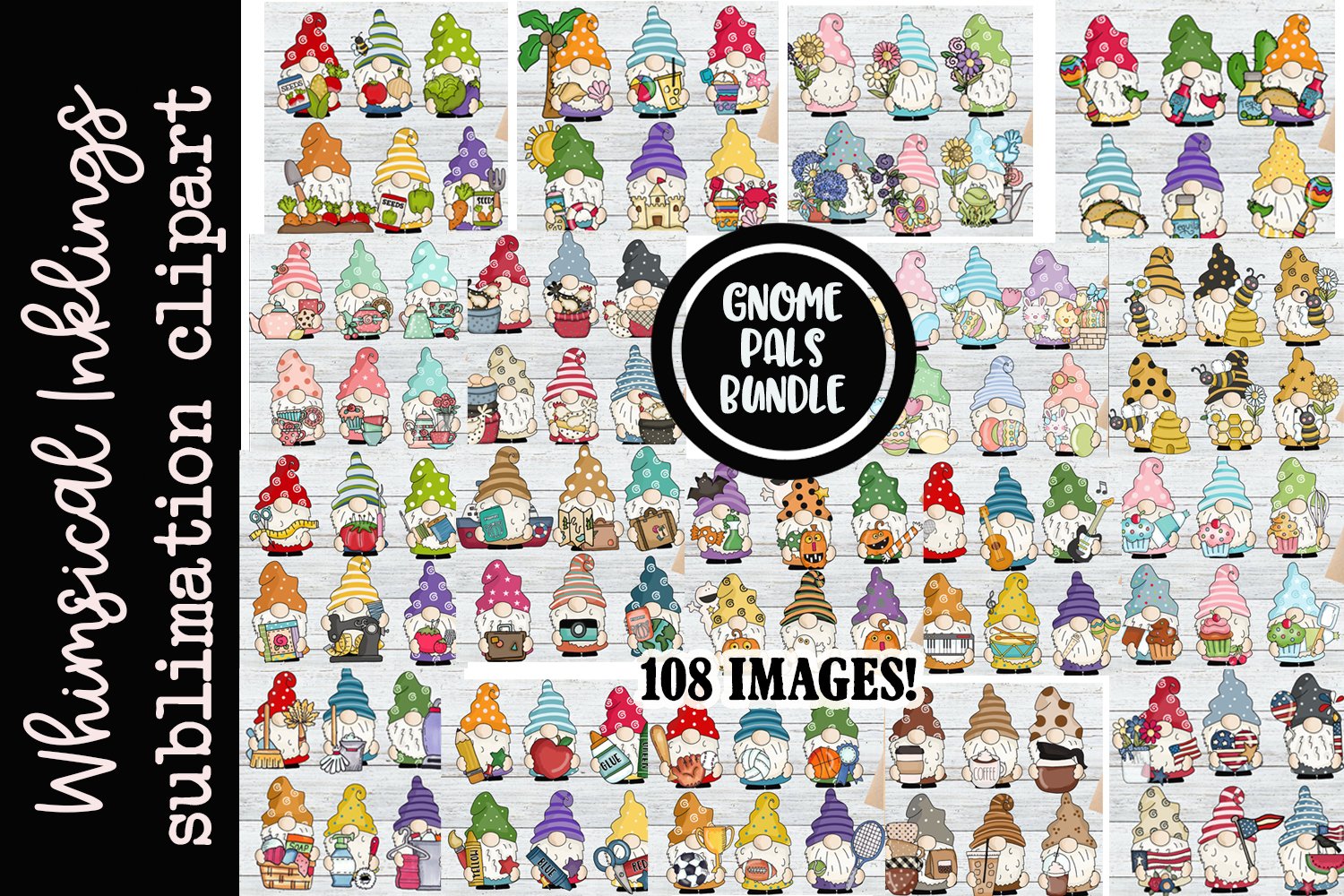 Cover image of Gnome pals Giant Sublimation Bundle.