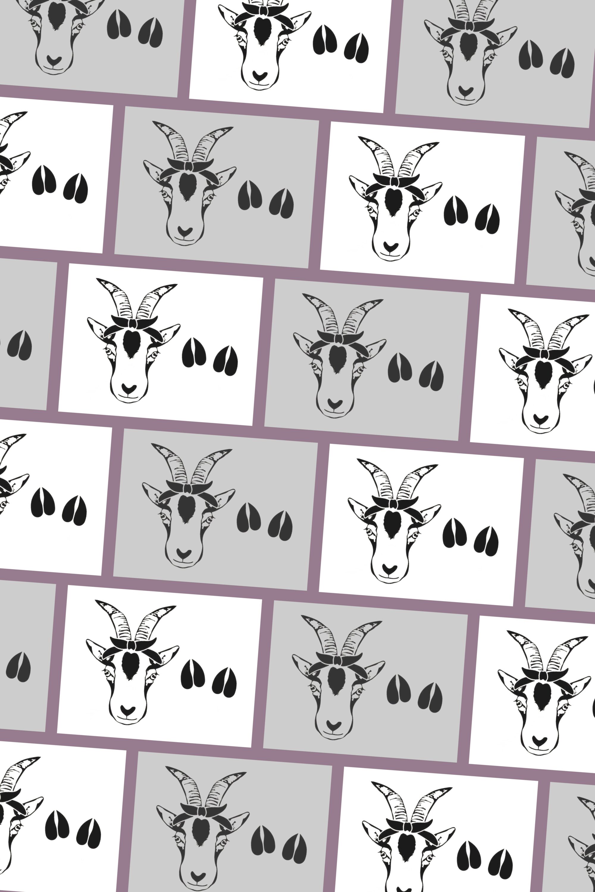 goat head whit bandana silhouette svg goats feet farm milk 794s 04