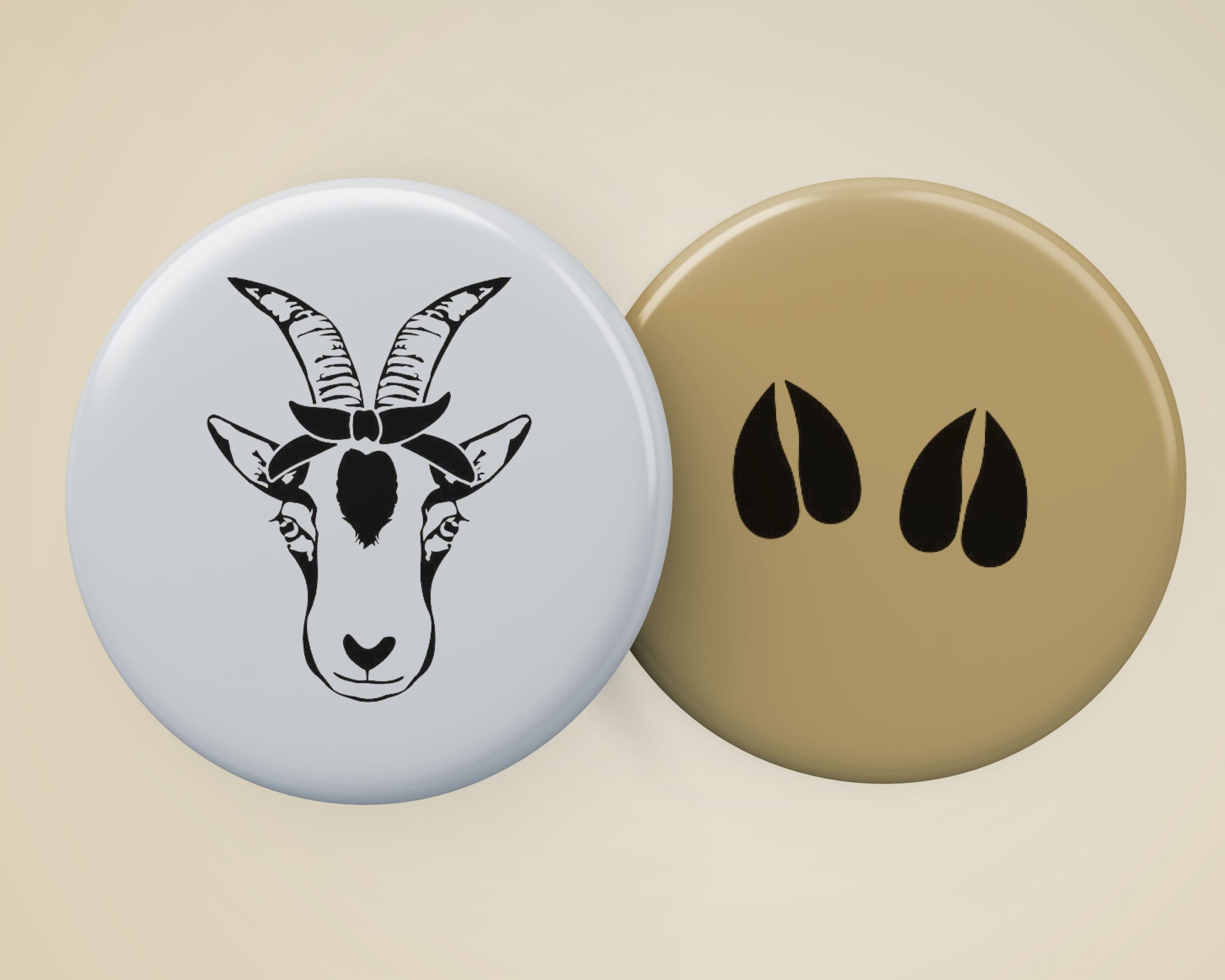 Goat Head whit Bandana Silhouette SVG goats feet Farm Milk 794S - icons.