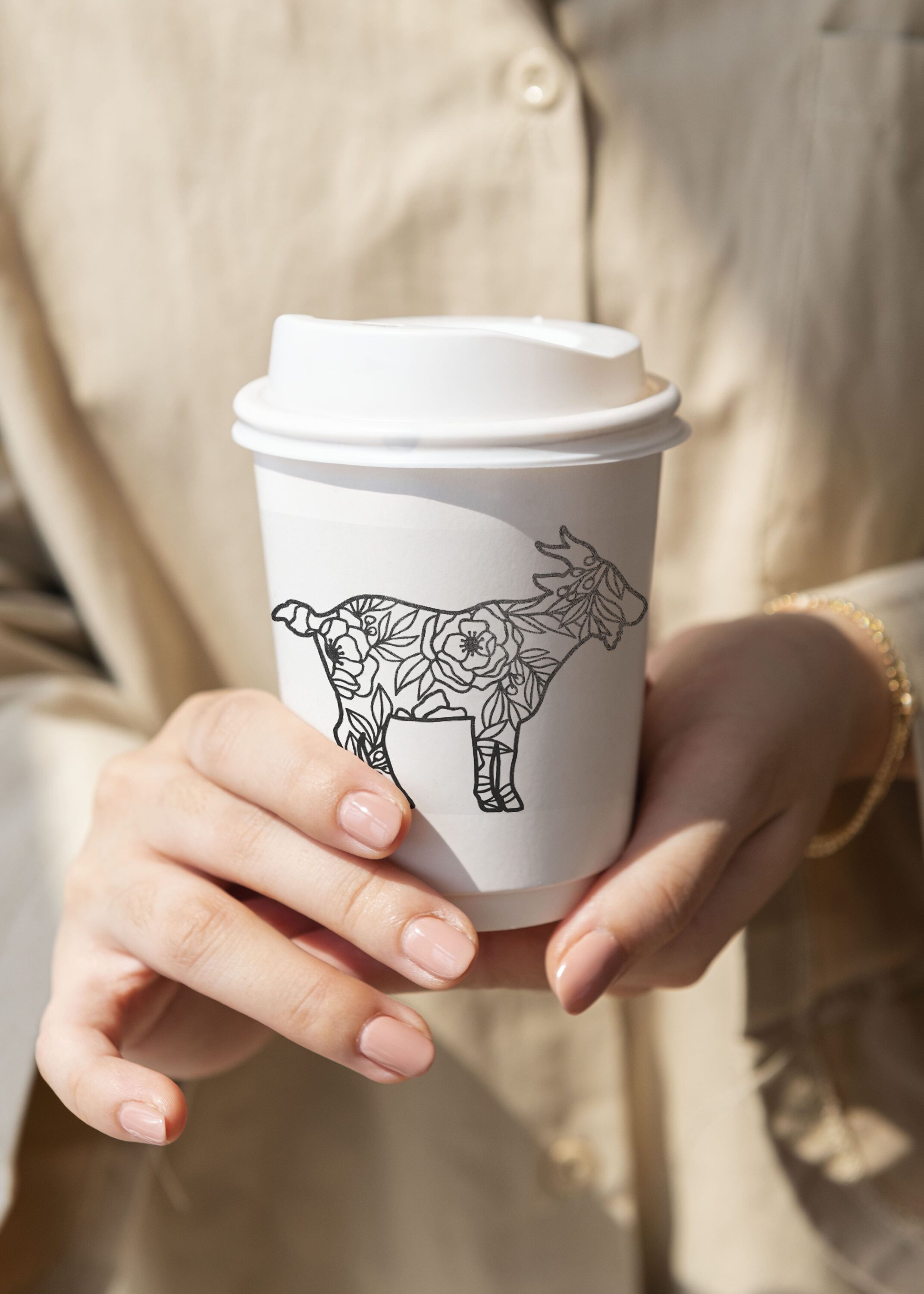 Goat Silhouette SVG file - cup.