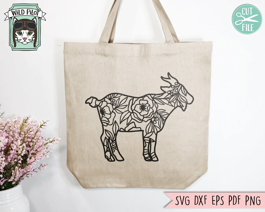 Tote bag with a picture of a cow on it.