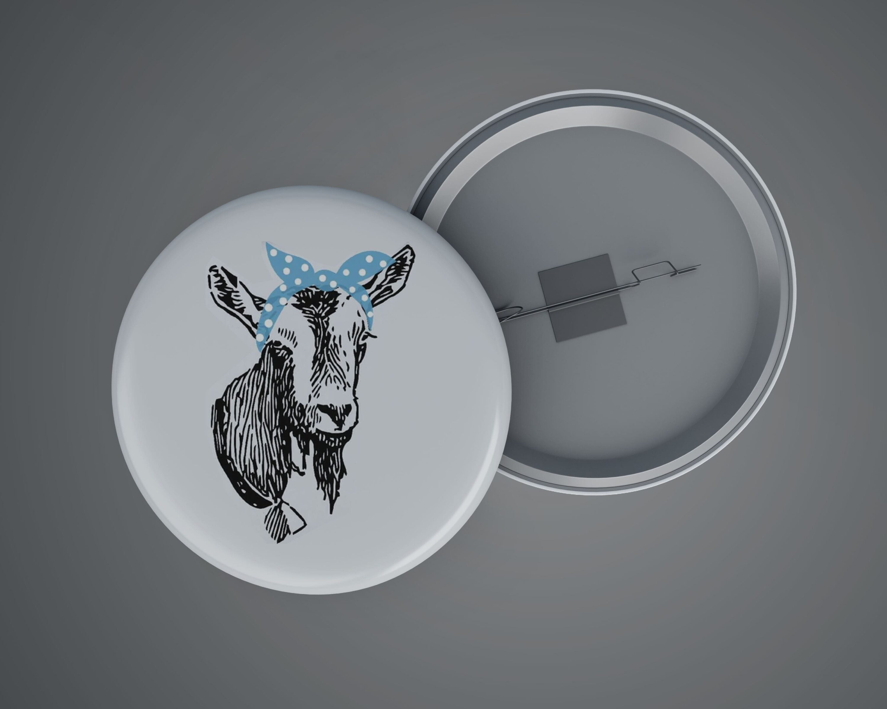 goat with bandana - iron icon.