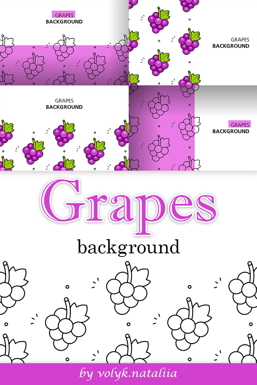 Grapes background - pinterest image preview.
