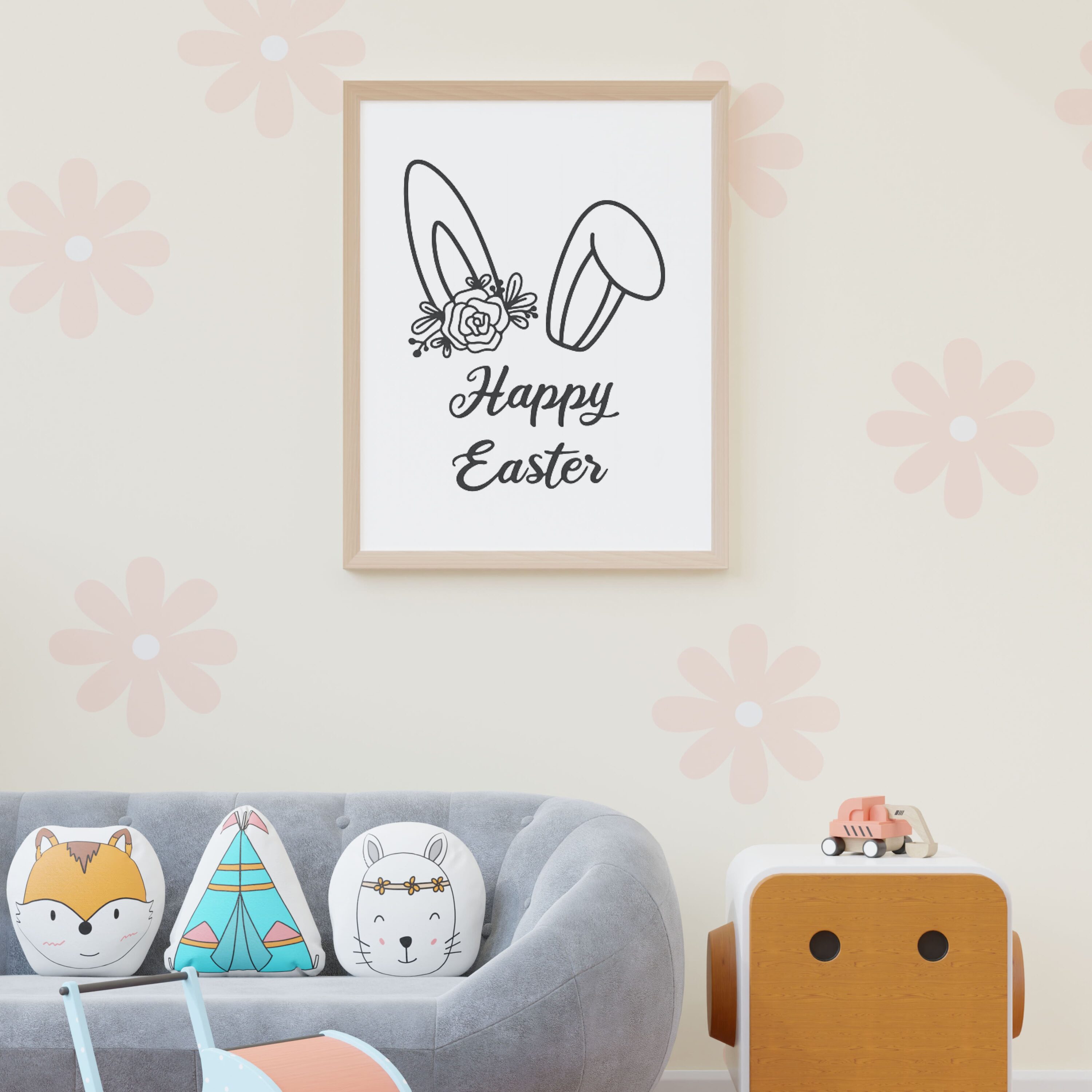 Happy easter design | Bunny ears| SVG cover.