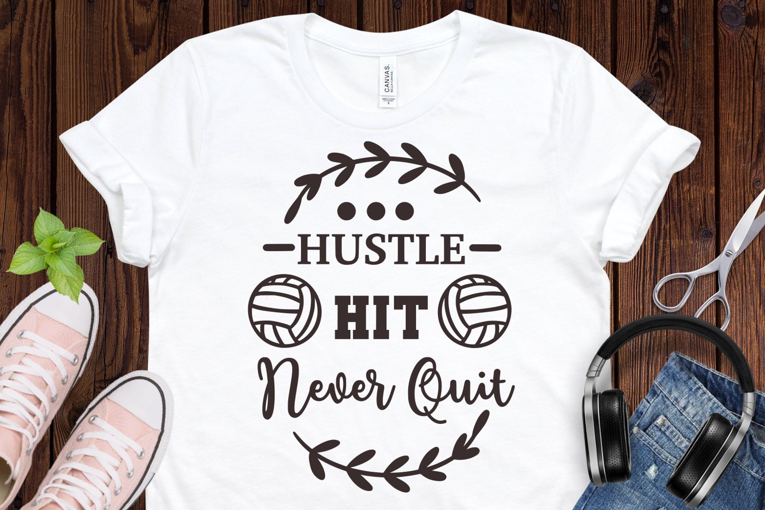 Hustle, hit, never quit - t-shirt design.