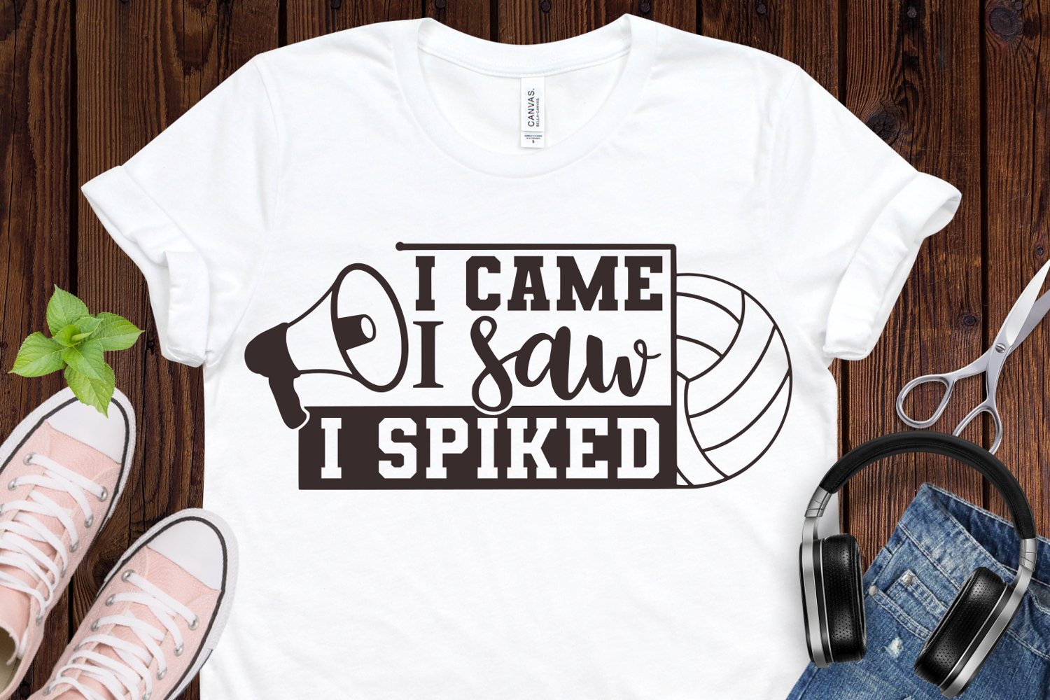 I came, I saw, I spiked - t-shirt design.