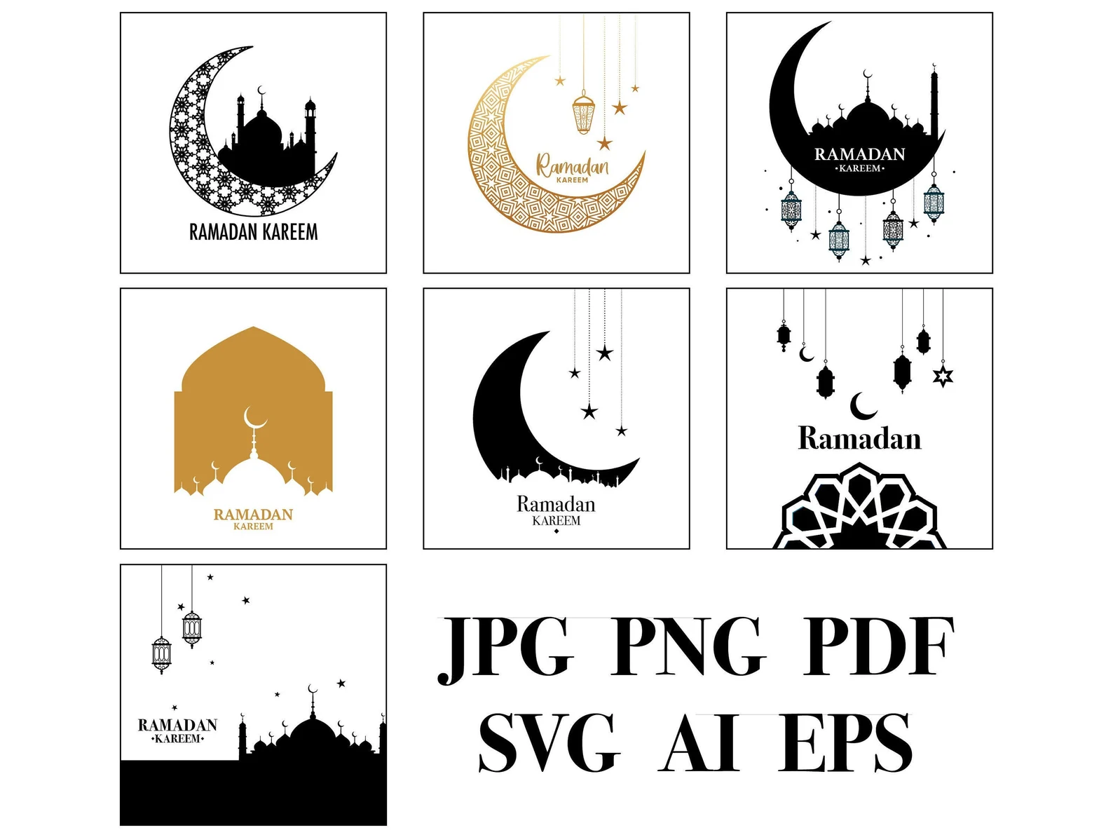 Luxury islamic collection for creating nice illustration.