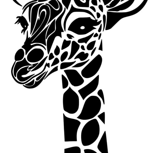 Cute black giraffe.