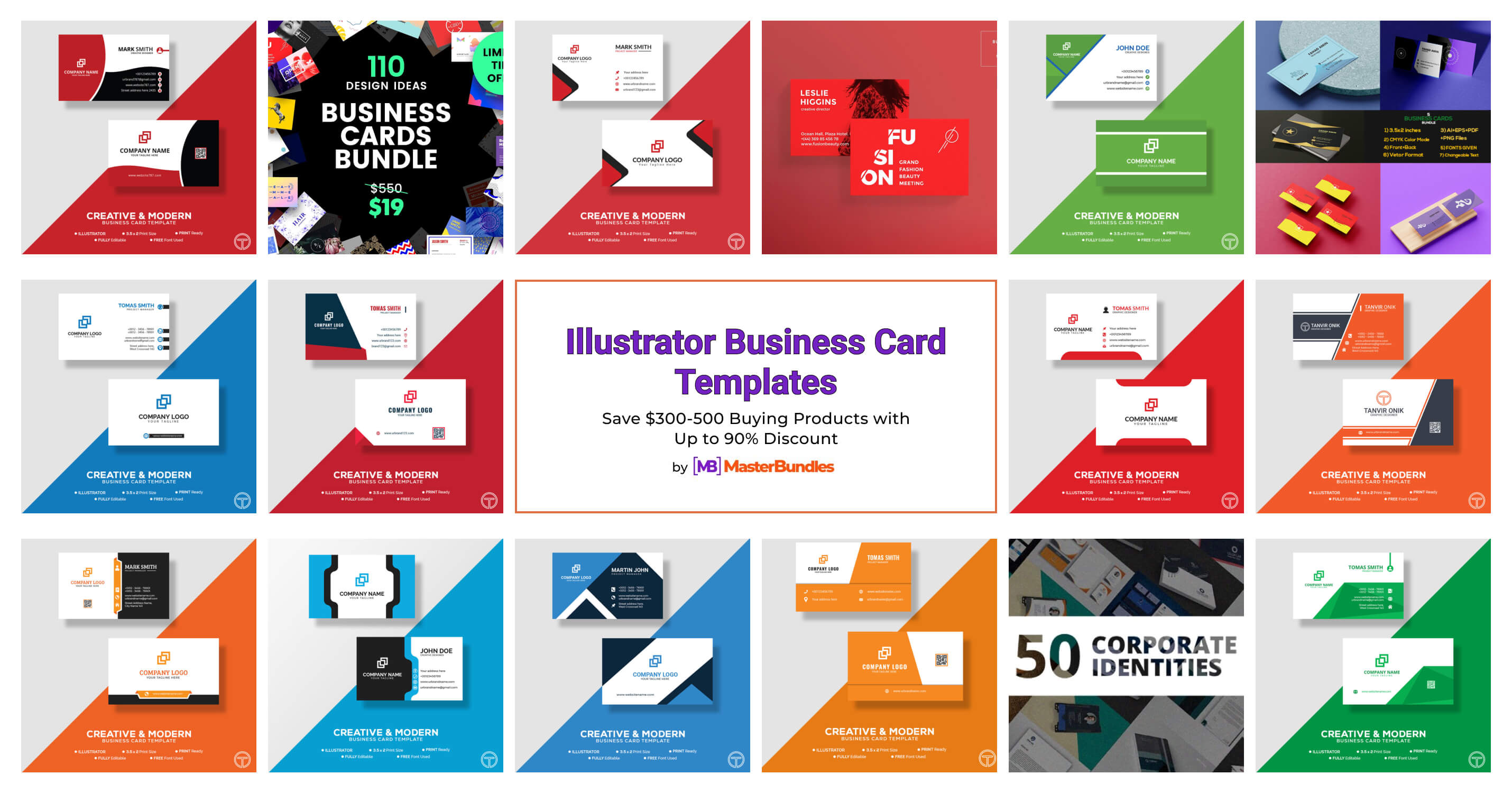 692+ Illustrator Business Card Templates 2025 MasterBundles