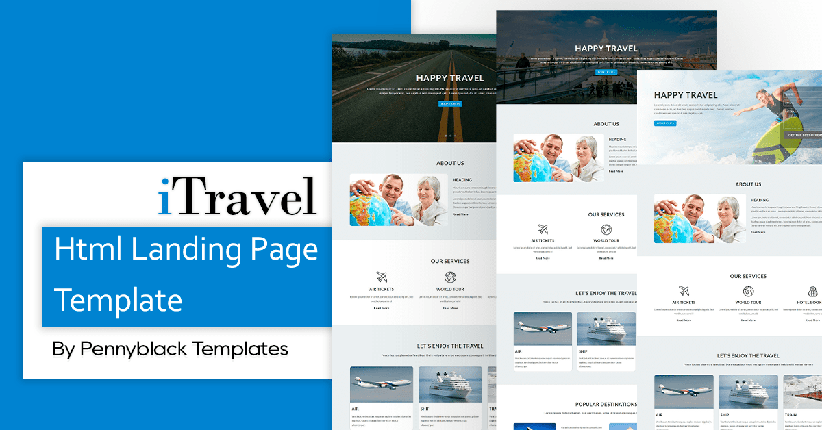 iTravel - Html Landing Page Template – MasterBundles