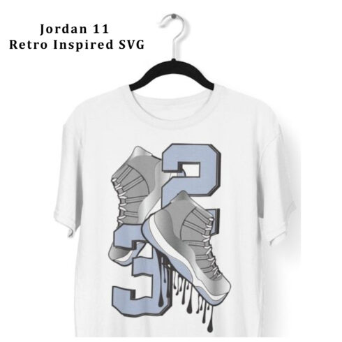 Jordan 11 Retro Inspired SVG, png, jpeg, dxf, and dwg cover.