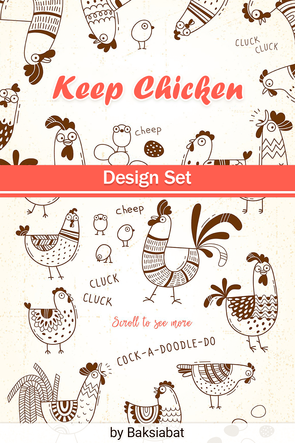 keep chicken design set pinterest