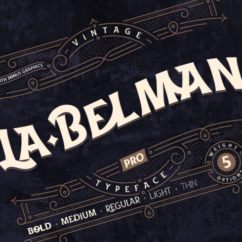 La Belman Pro Font Family previews.