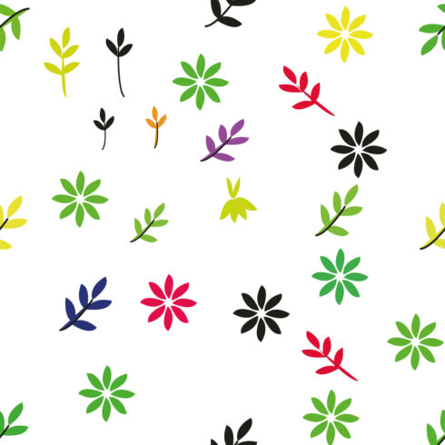 Leaf Flower Seamless Pattern Design cover image.